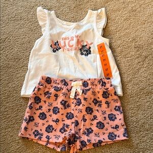 Lucky Brand White and Peach Kids Set